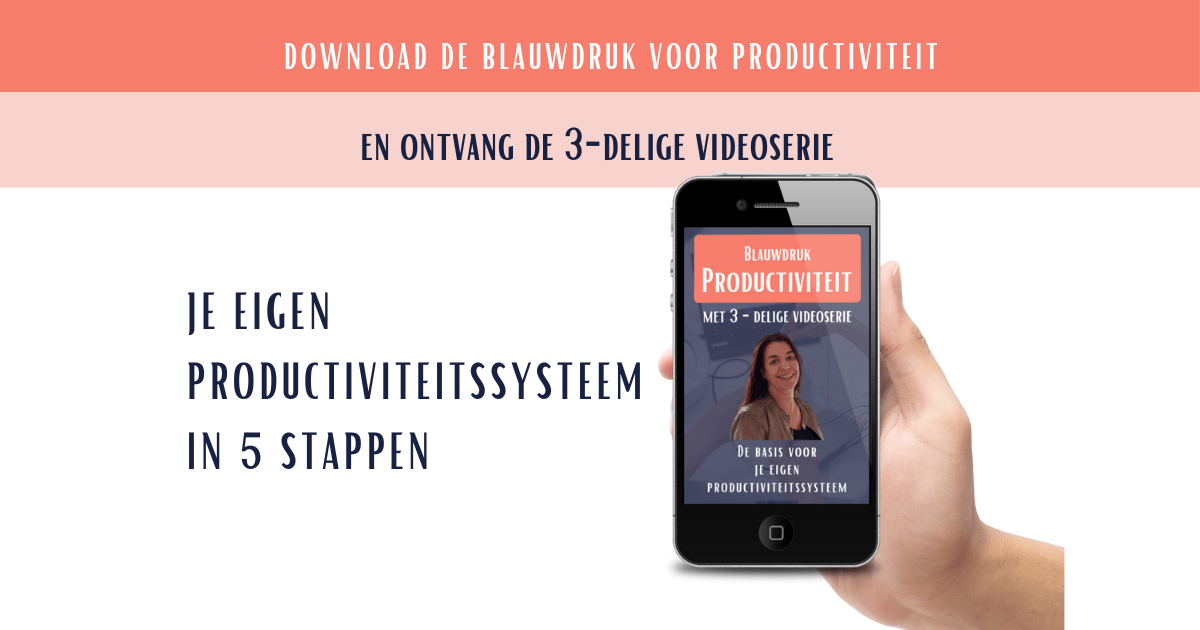 blauwdruk productiviteitsysteem in 5 stappen