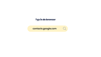 type in de browser contacts.google.com