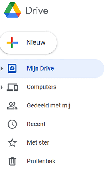 open nieuw document in drive open nieuw document in drive