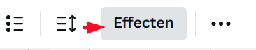 effecten test bewerken met effecten