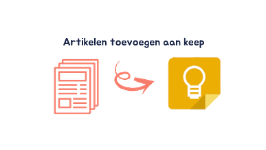 artikelen toevoegen aan keep artikelen toevoegen aan keep