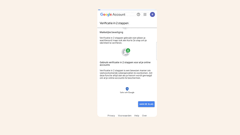 verificatie in 2 stappen aan de slag