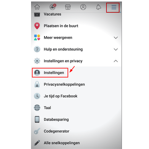 instellingen fb 2fa